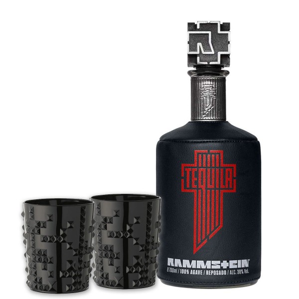 Rammstein Tequila Reposado 38% (1 x 0.7 l) + 2 schwarze Tumbler