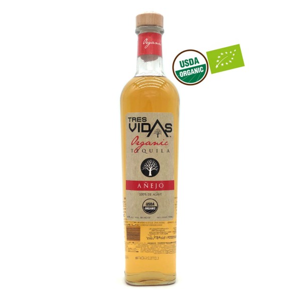 Tres Vidas Organic Tequila Añejo 40% (1 x 0.7 l)